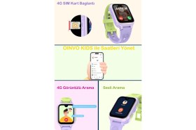 Resim Sword 4g Akıllı Çocuk Saati, Ince Tasarım, Yapay Zeka, Amoled, IP68, Görüntülü, Sesli, Konum Sw-Kıds Pro 