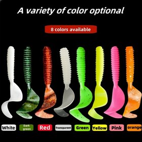 Resim 50 Adet Spiral Kuyruklu Swimbaits Yem Seti, Kutulu Tatlısu Levrek Avı İçin Seçenekler - Mercan Resifleri, Nehirler veya Tuzlu Su Balıkçılığı için Perch, Beyaz Nokta Bass ve Pike Yakalama: Kullanımı Kolay - Hafif ve Kompakt Boyut, Tüm Oltaçılar İçin Taşınabilir. Taşıma ve Saklama Kolaylığı Sağlar 