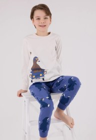 Resim Rolypoly Erkek Çocuk Uzun Kol Pijama Takım Taş-1734 Taş 