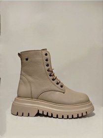 Resim Castle Black Yldz-27400-1 Kadın Hakiki Deri Bot Bej 