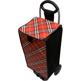 Resim Tineke Pazar Araba Çantası Torbası Yedek Çanta 32X55X26 cm Kırmızı 1 Adet 