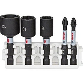 Resim Bosch Impact Control Serisi 5'li Lokma ve Uç Seti 8/10/13 MM PH2/PZ2 *50MM 