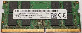 Resim Micron 16GB DDR4 Notebook Bellek Ram PC4-2400T Hızı 2400 MHz Düşük Gecikme CL Değeri 