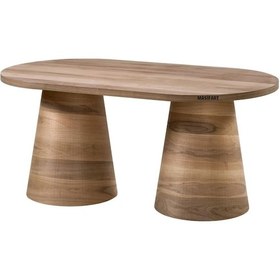 Resim Masifart Pagina 180 Lik Ceviz Fıçı Oval Masa Cilasız Ham Ham 