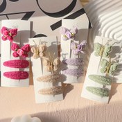 Resim 4'lü Set El Yapımı Kelebek Saç Tokası Moda Aksesuarları 