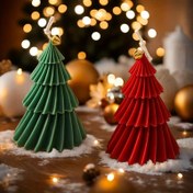 Resim DIY Mumlar, El İşleri & Ev Dekorasyonu için Kolay Çıkarılabilen Noel Ağacı Silikon Kalıp - Üçgen Şekil 