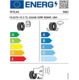 Resim Petlas 10.0/75-15.3 TL 126A8 12PR REINF. UN1 Yeni Nesil Römork Lastiği (Üretim Tarihi:2025) 