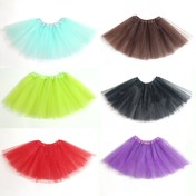 Resim Dayanıklı Örgü Polyester Tutu Etek, Düz Renk, Sevimli Stil, Anime Teması, Dans Bale Performansı, Mardi Gras Günü - Pil Gerektirmez, Dans Kostümü | Oyuncu Tasarım | Örgü Kumaş Etek 