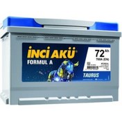 Resim İnci Akü 12v 72 Amper Akü , 72 Ah Aku 