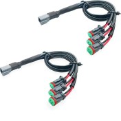 Resim Blueleskyy Lead 3 In1 Deutsch Çift Çıkışlı Dt Dtm Dişi Konnektör Adaptörleri (Yurt Dışından) 
