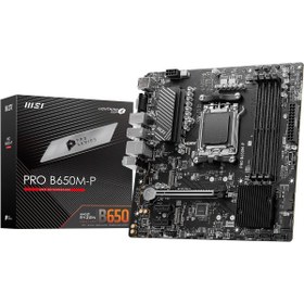 Resim Store Msı Mb Pro B650m-p Am5 Ddr5 6000mhz(OC) Hdmı Dp Vga 2x M.2 Usb3.2 2.5g Lan Matx 