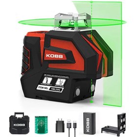 Resim Kobb KBL32G Profesyonel Li-ion Yatay 360° ve Dikey Otomatik Hizalamalı Yeşil Nokta Şakül ve Yeşil Çapraz Çizgi Lazer 