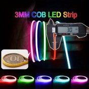 Resim Acosh Neon 3mm Ultra-İnce 5V Renkli COB LED Şerit Işıklar - 400 LED/m Esnek USB-Powered LED Şerit Ev Dekorasyonu, Araba DIY, Doğum Günü Partileri için (Pembe/Buzlu Mavi/Mor/Sıcak Beyaz), Dekorasyon Işıkları, DIY Aydınlatma, Eğlenceli Tasarım, Düğme Kontrolü 
