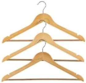 Resim Entude 3'lü Ahşap Askı, Kıyafet, Etek, Pantolon Elbise Askısı 