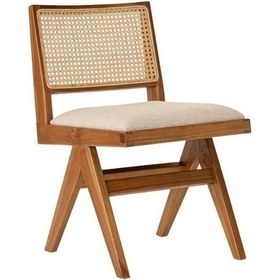Resim Lofoten Pergel Hazeranlı Hasırlı Ahşap Sandalye Natural - Krem 