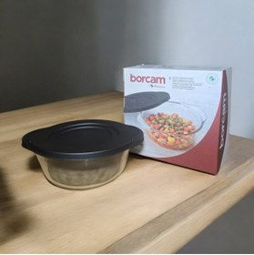 Resim Paşabahçe 59133 PAŞABAHÇE BORCAM YUVARLAK SİYAH KAPAKLI 840cc 