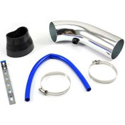 Resim 76mm/3in Araba Soğuk Hava Girişi Kiti Evrensel Alüminyum Otomotiv Soğuk Hava Girişi Sistemi Borusu Hortum Kiti 
