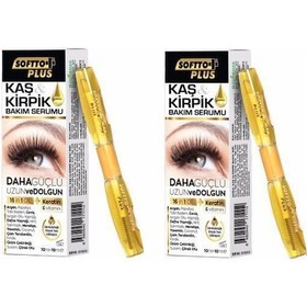 Resim Softto Plus Doğal Kaş ve Kirpik Bakım Serumu 2 x 10 ML 