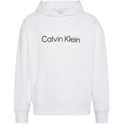 Resim Erkek Regular Fit Yazı Baskılı Kapüşonlu Sweatshirt - Beyaz Bright White 