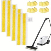 Resim 4 adet Karcher Sarı ve Beyaz Uzun Şerit + 4 adet Karcher Sarı ve Beyaz Bez Seti Buharlı Öğütme Bezi Mop Bezi Karcher Karcher SC1SC2SC4SC5 Karcher Buhar Seti Aksesuarı Karcher El Fırçası Buharlı El Böcek Başlığı Karcher Kardam Temizleme Makinesi 