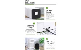 Resim Nice Airwise 4’in 1 Uv'li Mini Oda Hava Temizleyicisi H.e.p.a.13-Bluetooth Speaker-Wireless Şarj 