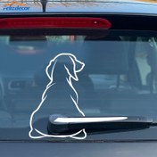 Resim Sporda stil araba çıkartmaları arka cam yaratıcı çıkartmalar köpek silecek etiketi açık hava karavanı pencere çıkartmaları 