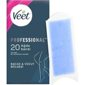 Resim HDY Store Veet Professional 20'li Ağda Bandı Hassas Ciltler İçin Bacak ve Vücut Bölgesi 360° Döner Başlık 