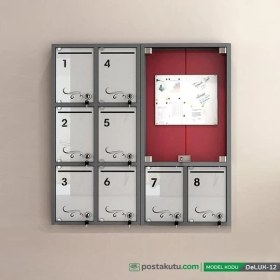 Resim 1001 Dijital - 8 Dairelik Apartman Ilan Panosu ve Posta Kutusu 