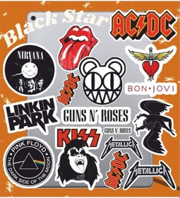 Resim Black Star Sticker Seti Laptop Ajanda Pc Tablet Telefon Defter Etiket Bullet Journal Diğer 
