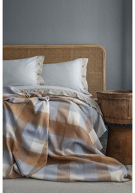 Resim Tek Kişilik Porto İndigo Battaniyeli Nevresim Takımı Çok Renkli 