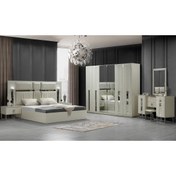 Resim mobilyabazari Tokyo Mdf Aytaşı Yatak Odası Takımı Çamaşırlık Ve Bench Hediyeli 