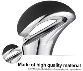 Resim SHERCHPRY 2 Adet Vites Topuzu Araba Kolu Kolu Araba İç Aksesuarları Otomobil Parçaları Yükseltme Kiti Siyah Gümüş 