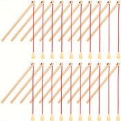 Resim 6 Adet Mini Ahşap Manyetik Olta - Küçük Ahşap Manyetik Çubuklar, Balık Oyunları İçin Uygun, Elektriksiz Kullanım, Düğün ve Partiler İçin, Şaka Tasarımı, Dayanıklı Yapı, Cadılar Bayramı, Noel 