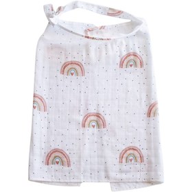 Resim Mama Yoyo Rainbow Desenli Emzirme Önlüğü - Çok Renkli / 80x100 cm 