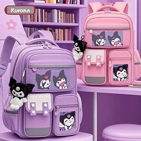 Resim Sanrio Kuromi Kadınlar İçin Hafif Büyük Kapasiteli Omuz Çantası, Çoklu Cepli ve Ayarlanabilir Askılı, Sevimli Karakter Tasarımlı Dayanıklı Polyester Seyahat Sırt Çantası, Günlük Kullanım & Geziler İçin, Karışık Renkler, Güvenli Fermuarlı Çanta, Eğlenceli Aksesuar, Sağlam Yapı, Kolay Bakım Kumaş 