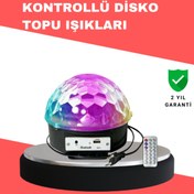 Resim teknodayım Çok Renkli LED Masaüstü Disko Topu Parti Aydınlatma Cihazı 
