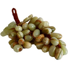 Resim Doğal Oniks Taş 50 Taneli Üzüm Dekor Feng Shui Bereket Ve Bolluk Sembolü, El Yapımı Şık Ev Aksesuarı Yeşil 