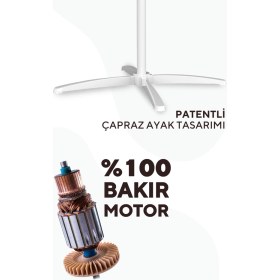 Resim Kumtel KTF-290 Beyaz Vantilatör 16'' (3p) 