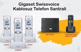 Resim C530 4 Dahili Swissvoice Telsiz Kablosuz Telefon Santrali 