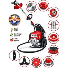 Resim Dragro German Drg-10 + Sırt Tipi Benzinli Ot Çalı Çim Biçme Tırpanı + Full Set Hediyeli R 