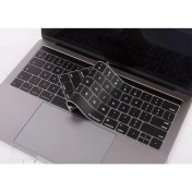Resim Macbook Pro Klavye Koruyucu (Us-Abd Ingilizce) Touchbarlı A1706 A1989 A2159 A1707 A1990 ile Uyumlu Siyah 