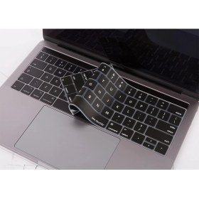 Resim Macbook Pro Klavye Koruyucu (Us-Abd Ingilizce) Touchbarlı A1706 A1989 A2159 A1707 A1990 ile Uyumlu Siyah 