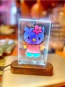 Resim Hediyelik Dekoratif Mesaj Panosu Led Işıklı Yazı Tahtası Usb Ahşap 