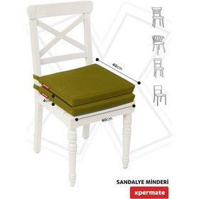 Resim Xpermate 2'li Sandalye Minderi Su İtici Kumaş 40 x 40 CM Yeşil 