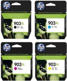 Resim Hp 903Xl Sarı Kırmızı Mavi Siyah Kartuş Seti 6950 6868 
