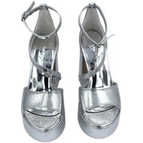 Resim Beyaz London Platform Tokalı Kadın Abiye Ayakkabı Gumüş Gumüş 