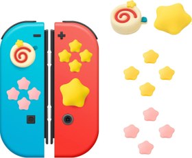 Resim Nintendo Switch için Kirby Thumb Grips, Sevimli Anahtar, OLED Düğme Kapak Seti 