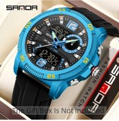 Resim Gaojunshop01 Sanda Erkek Spor Saati Çift Zaman Dilimi Adımsayar Pusula Alarm Kırmızı Diğer 