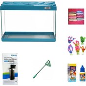 Resim Kanki Pet 3518 Akvaryum Hazır Set Turkuaz 35 CM 