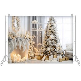 Resim Hombey Noel Temalı 2.1x1.5m Fotoğraf Arka Planı, Poliester Elastik, W-7164 Ve Diğer Modeller 
